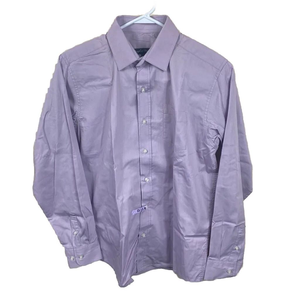Joseph & Feiss Dress Shirt Mens Size 16 Purple Long Sleeve Button Up Career Work